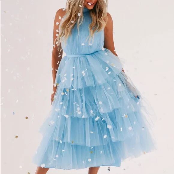 Hope's Dresses | Happy Birthday Midi: Cinderella Blue | Color: Blue | Size: S | Lindseyroessler's Closet Hope's Dresses | Happy Birthday Midi: Cinderella Blue | Color: Blue | Size: S | Lindseyroessler's Closet